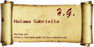 Halama Gabriella névjegykártya